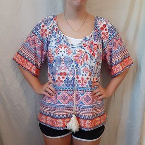 Bobeau multi-colored blouse